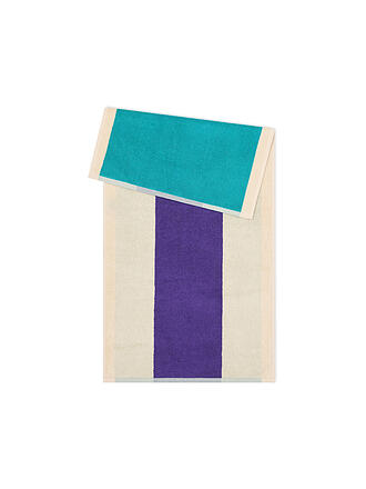 SUITE702 | Serviette 50x100cm COTON PEIGNÉ Turquoise/Violet
