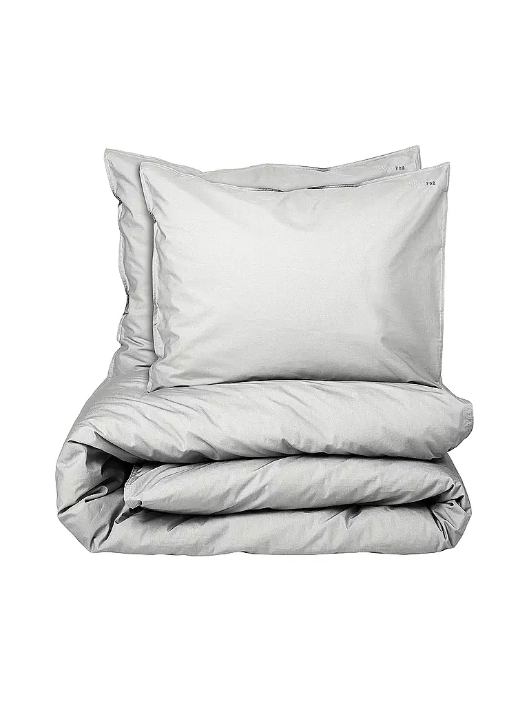 SUITE702 | Linge de lit en percale 70x90cm/140x200cm Gris Argent | hellgrau