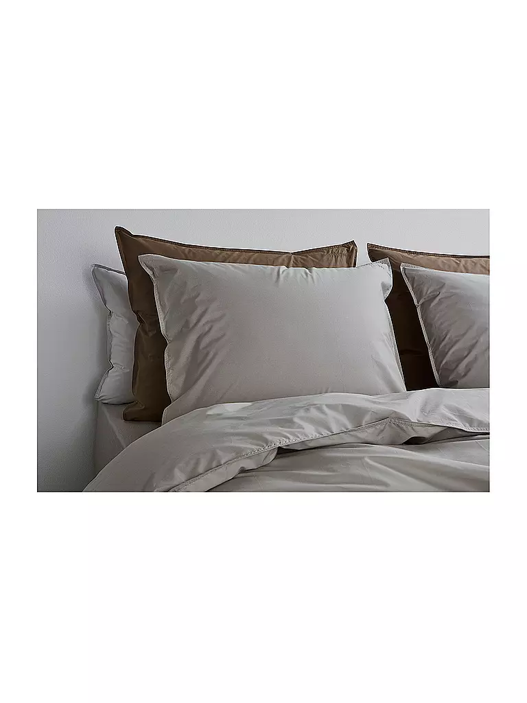 SUITE702 | Linge de lit en percale 70x90cm/140x200cm Gris Argent | hellgrau