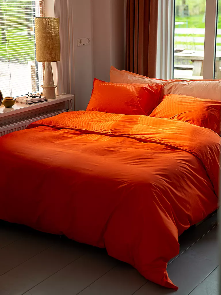 SUITE702 | Linge de lit en percale 70x90cm/140x200cm Poppy Orange | 