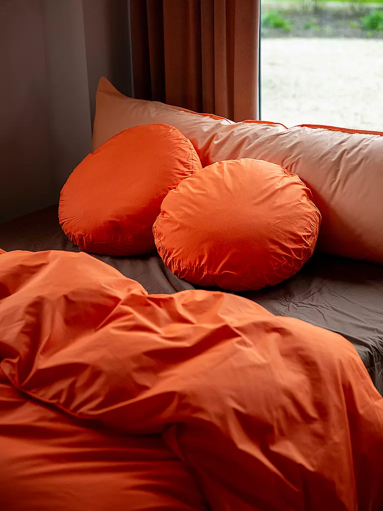 SUITE702 | Linge de lit en percale 70x90cm/140x200cm Poppy Orange | 
