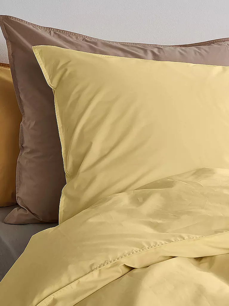 SUITE702 | Parure de lit en percale 70x90cm/140x200cm Jaune Beurre | 