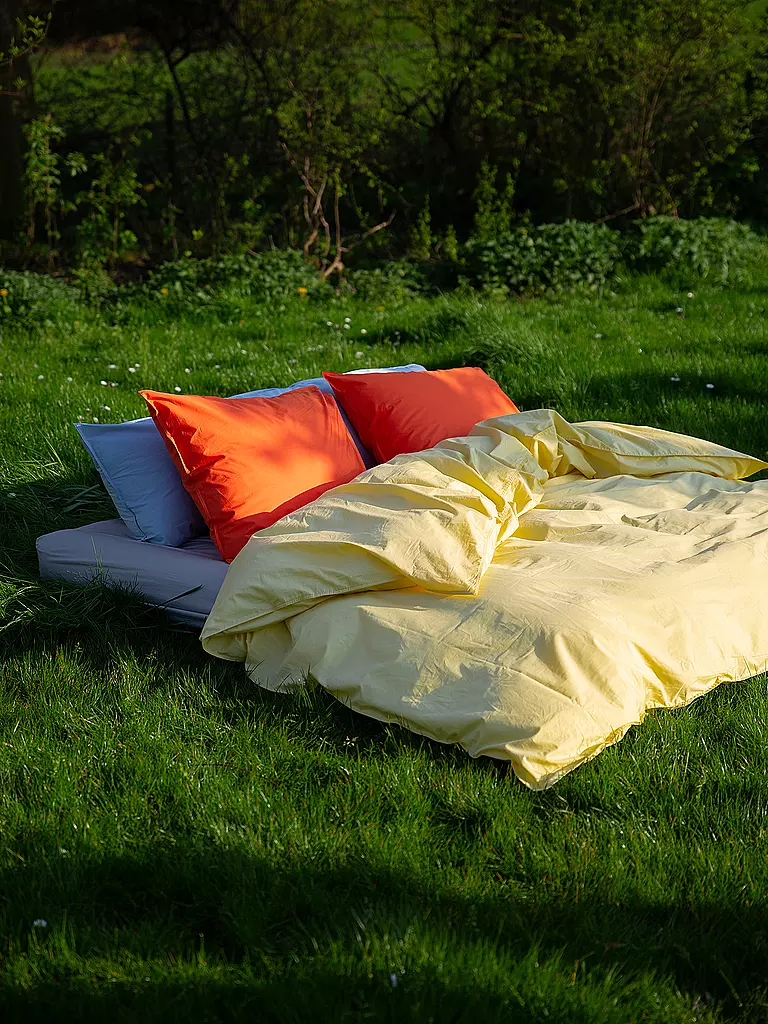 SUITE702 | Parure de lit en percale 70x90cm/140x200cm Jaune Beurre | 