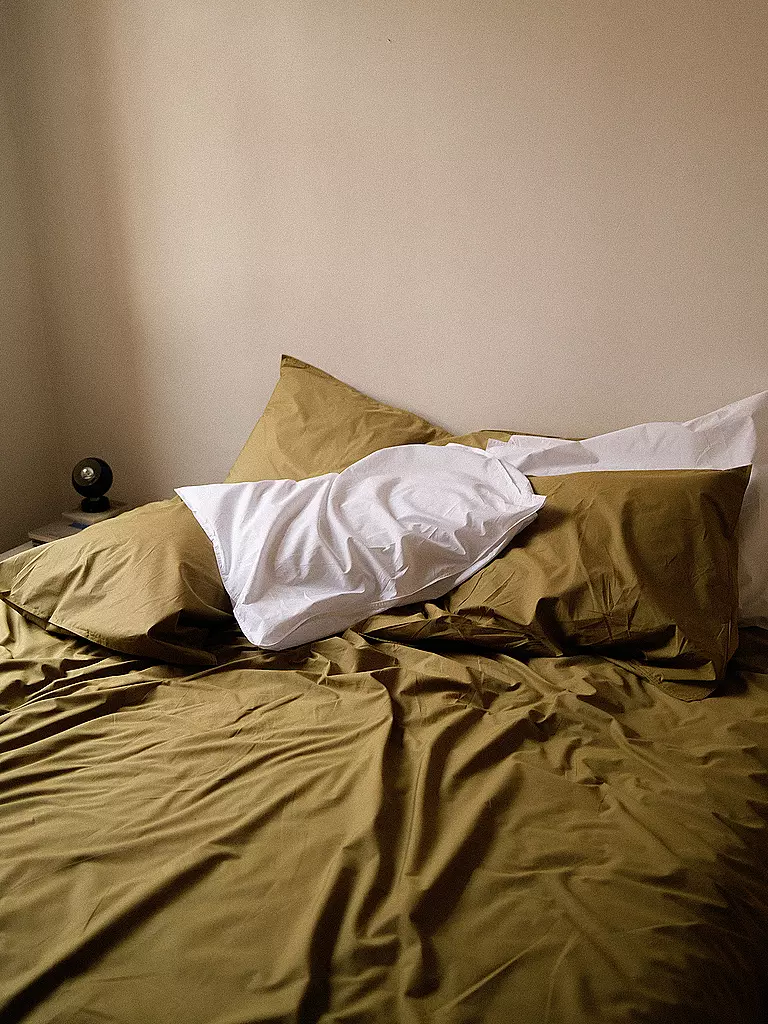 SUITE702 | Parure de lit en percale 70x90cm/140x200cm Kaki Or | braun