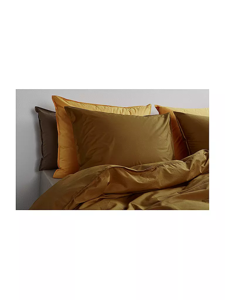 SUITE702 | Parure de lit en percale 70x90cm/140x200cm Kaki Or | 