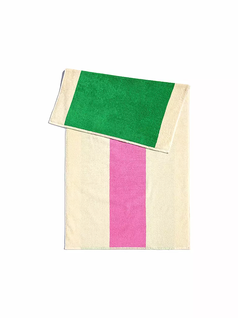 SUITE702 | Serviette de douche 70x140cm MARTENS AND MARTENS Rose/Vert | grün