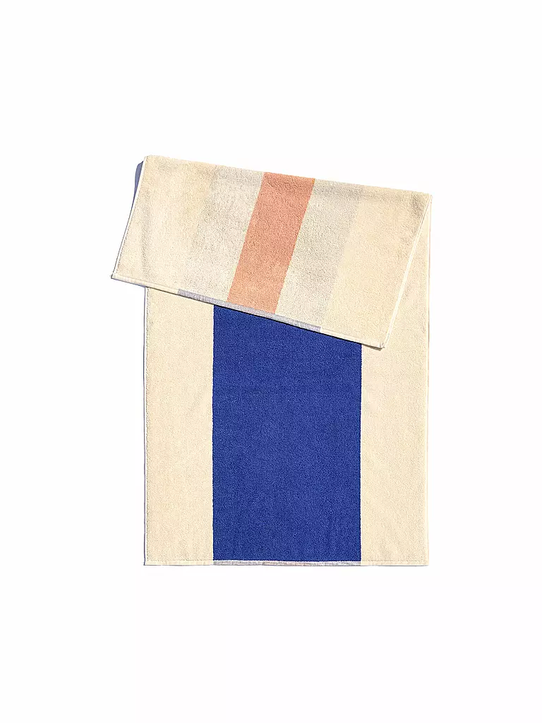 SUITE702 | Serviette de douche 70x140cm MARTENS AND MARTENS Royal Blue/Peach | dunkelblau