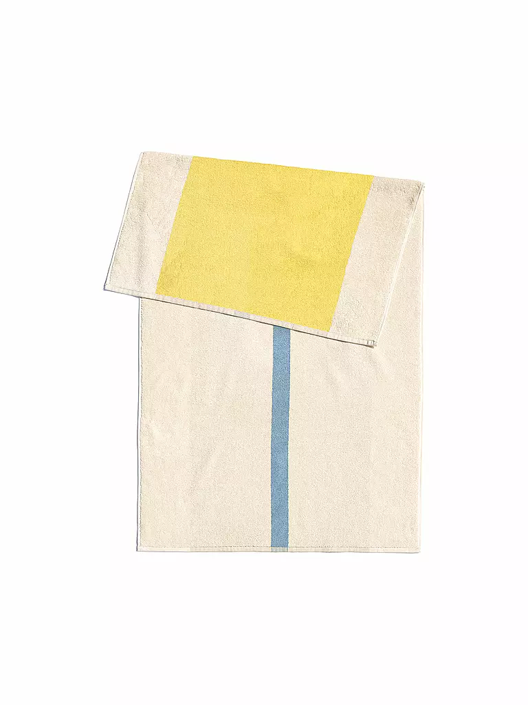 SUITE702 | Serviette de plage 90x180cm MARTENS AND MARTENS Sky Blue/Yellow | gelb