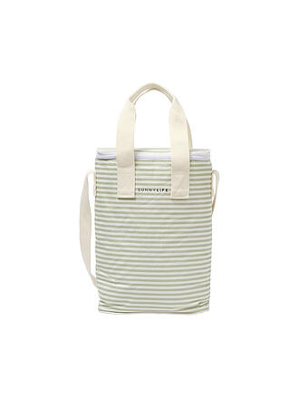 SUNNYLIFE | Sac isotherme léger pour boissons - Rayures sauge marine