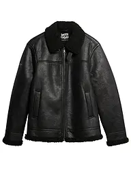 SUPERDRY | Blouson aspect cuir | Noir