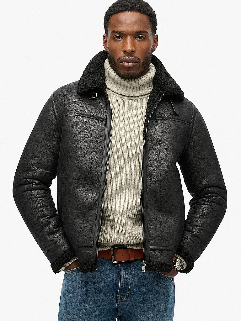 SUPERDRY | Blouson aspect cuir | 