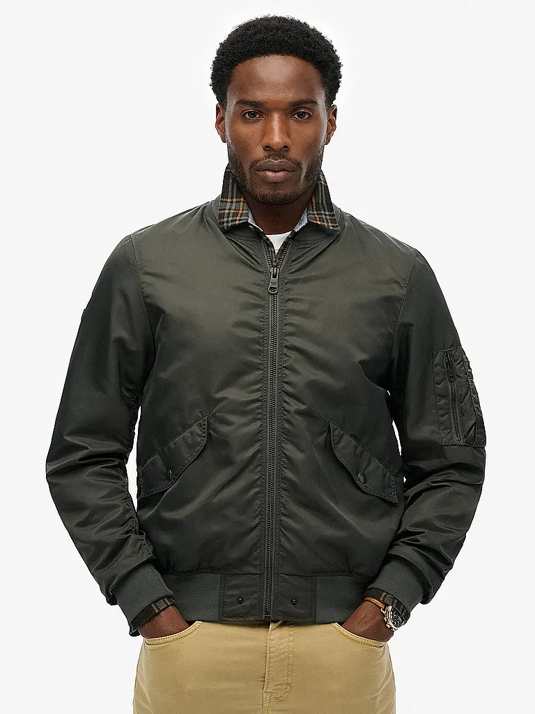 SUPERDRY | Bomberjacke MERCHANT MA1 | Gris