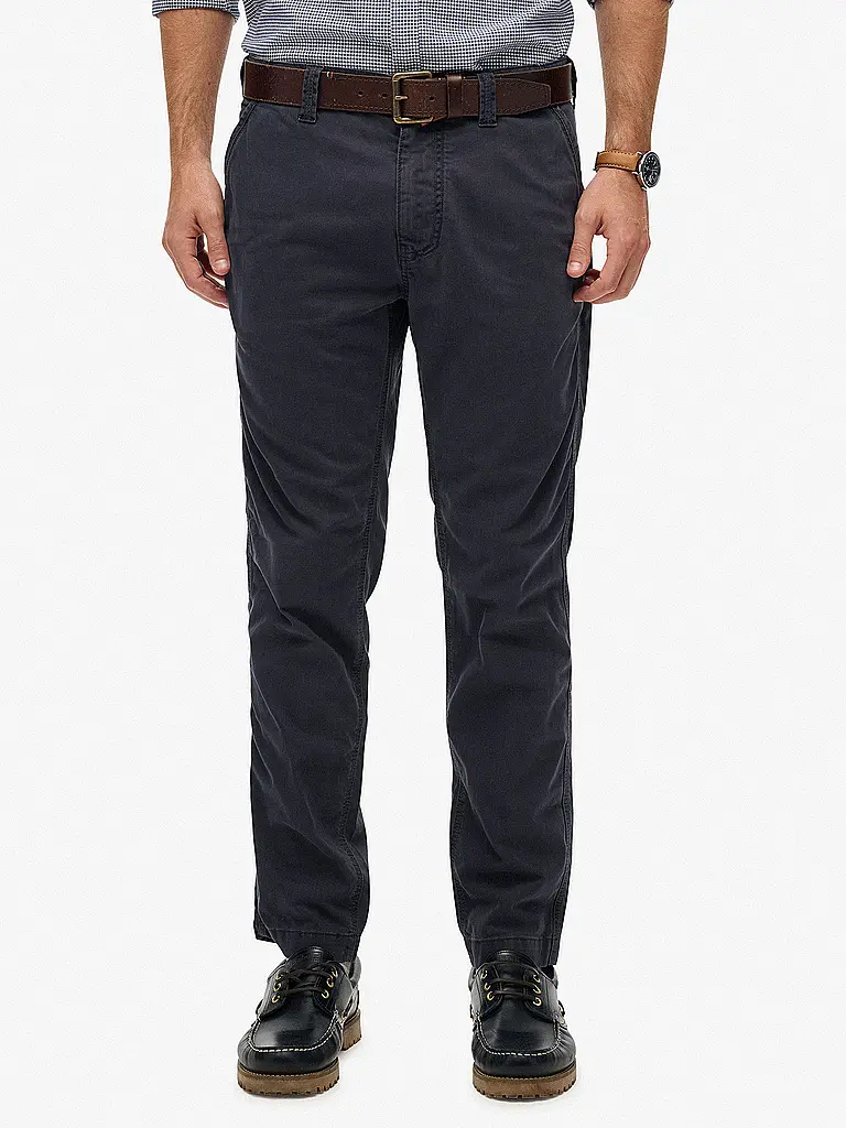 SUPERDRY | Chino  | Bleu foncé