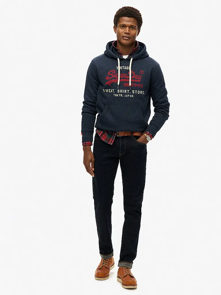 SUPERDRY | Kapuzensweater - Hoodie | Bleu foncé