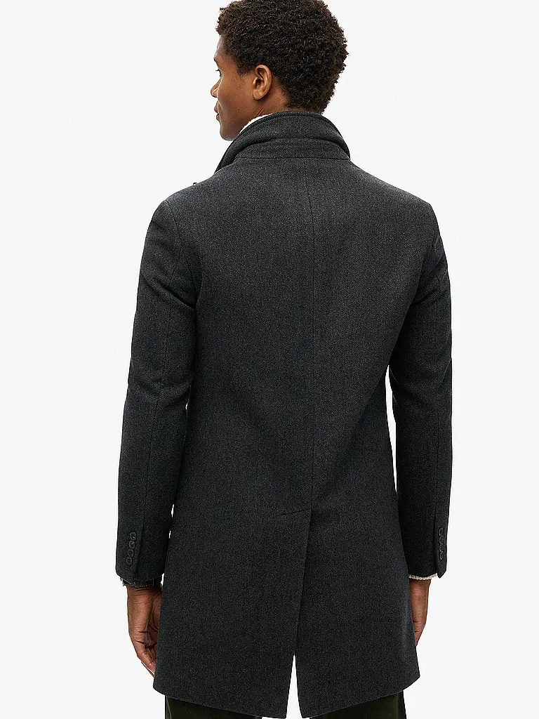 SUPERDRY | Manteau en laine | Noir