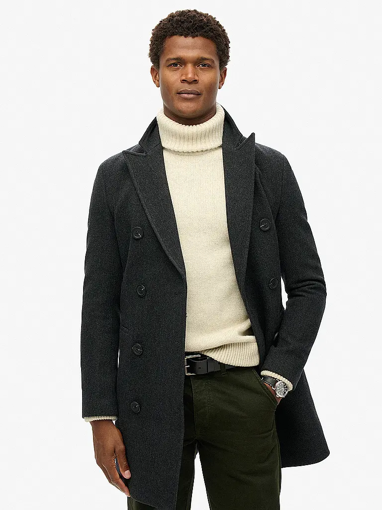 SUPERDRY | Manteau en laine | Noir