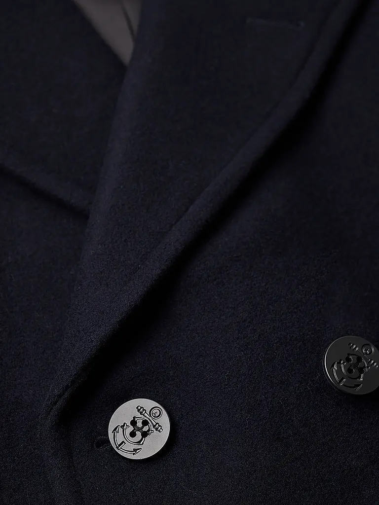 SUPERDRY | Manteau en laine | Bleu foncé