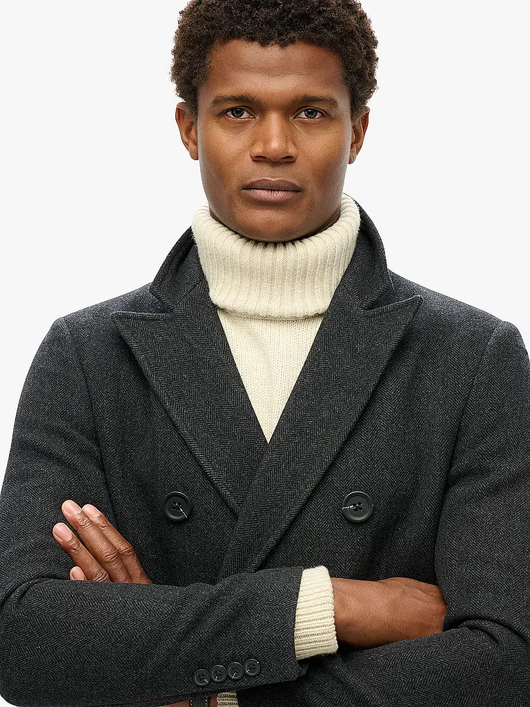 SUPERDRY | Manteau en laine | Noir