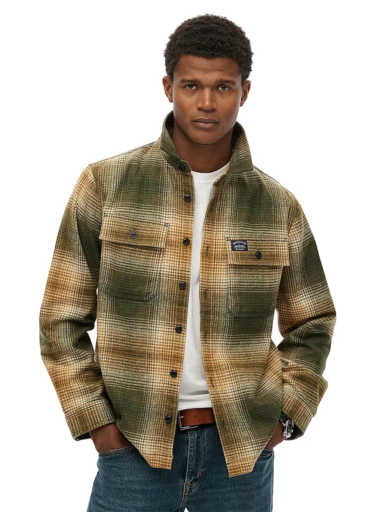 SUPERDRY | Overshirt | hellbraun
