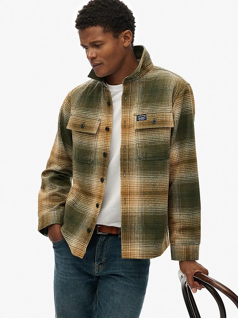 SUPERDRY | Overshirt | hellbraun