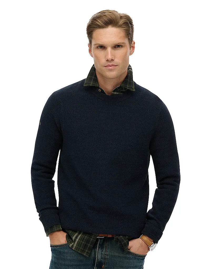 SUPERDRY | Pull | Bleu foncé