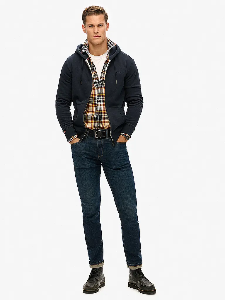 SUPERDRY | Sweat-shirt zippé | dunkelblau