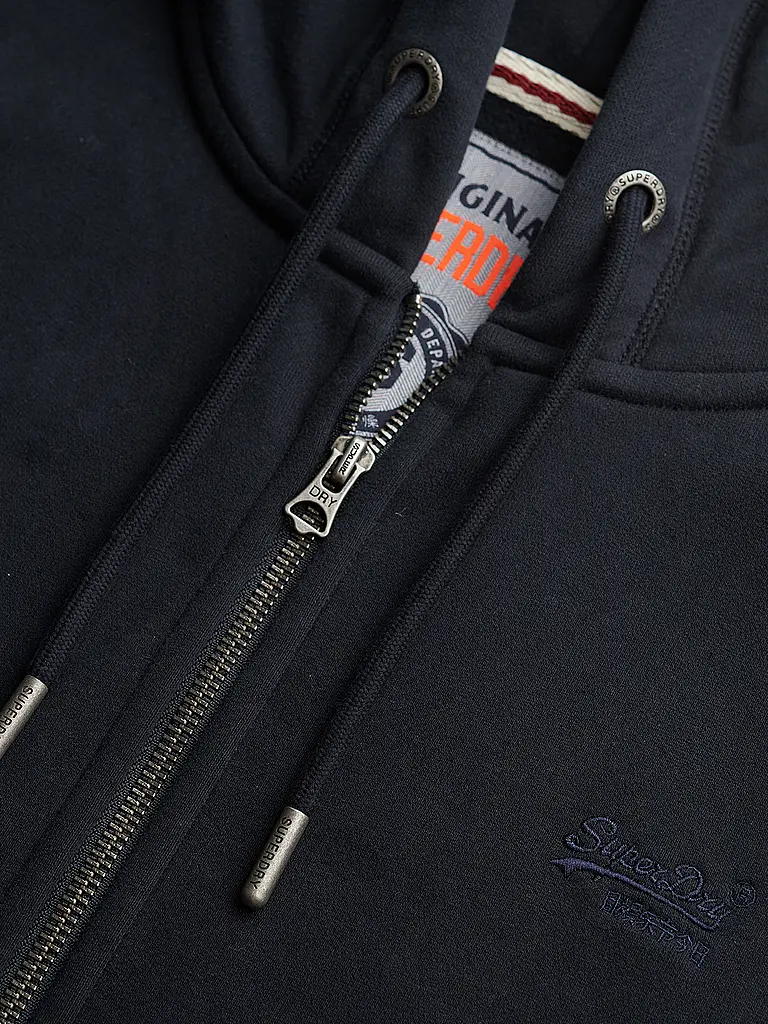 SUPERDRY | Sweat-shirt zippé | dunkelblau