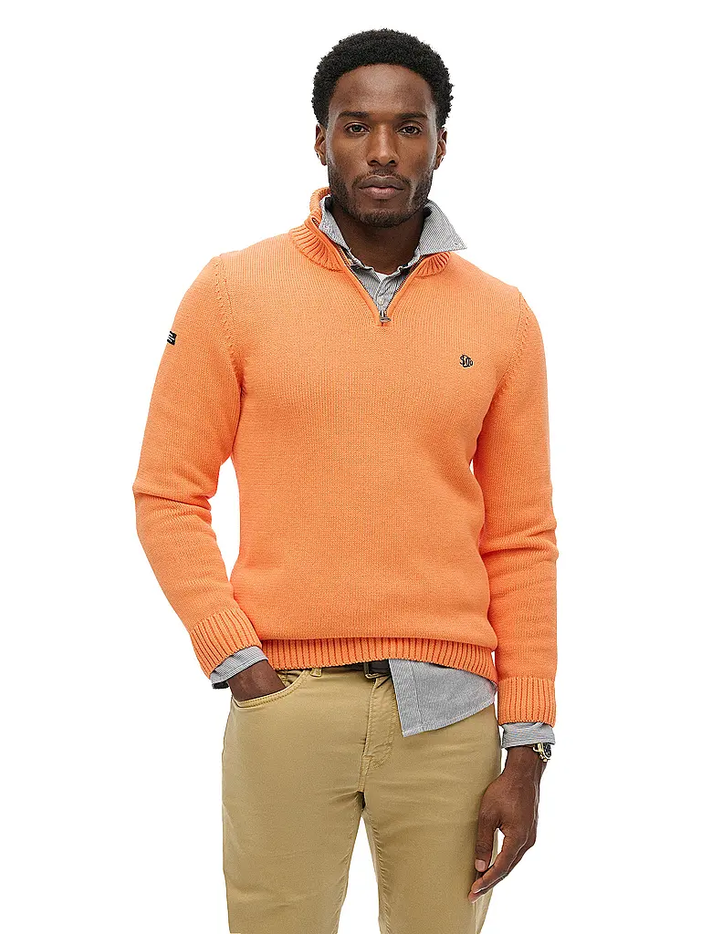 SUPERDRY | Troyer Sweater | Orange
