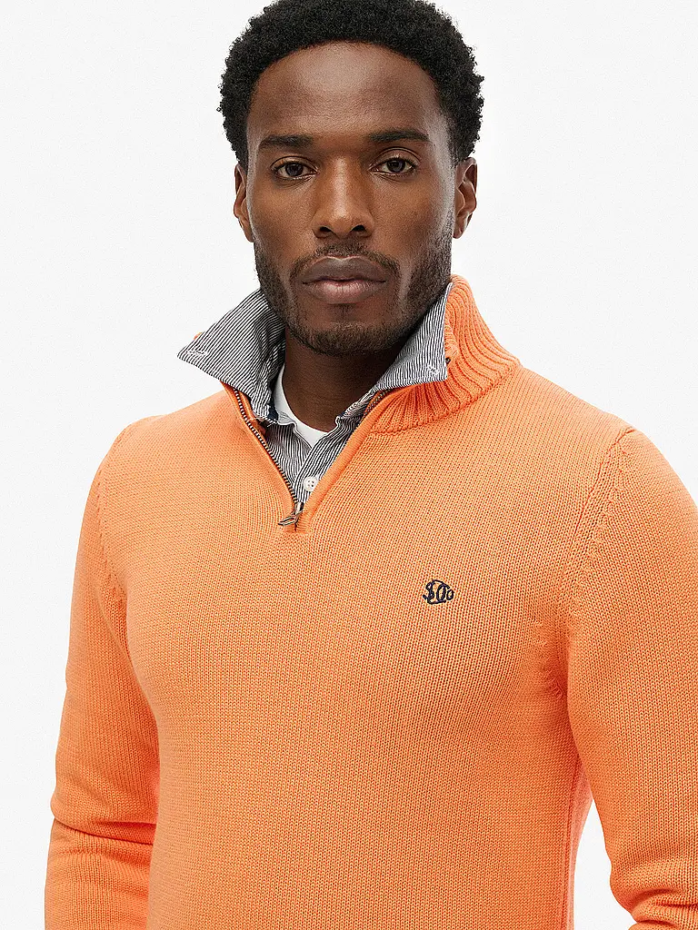 SUPERDRY | Troyer Sweater | Orange