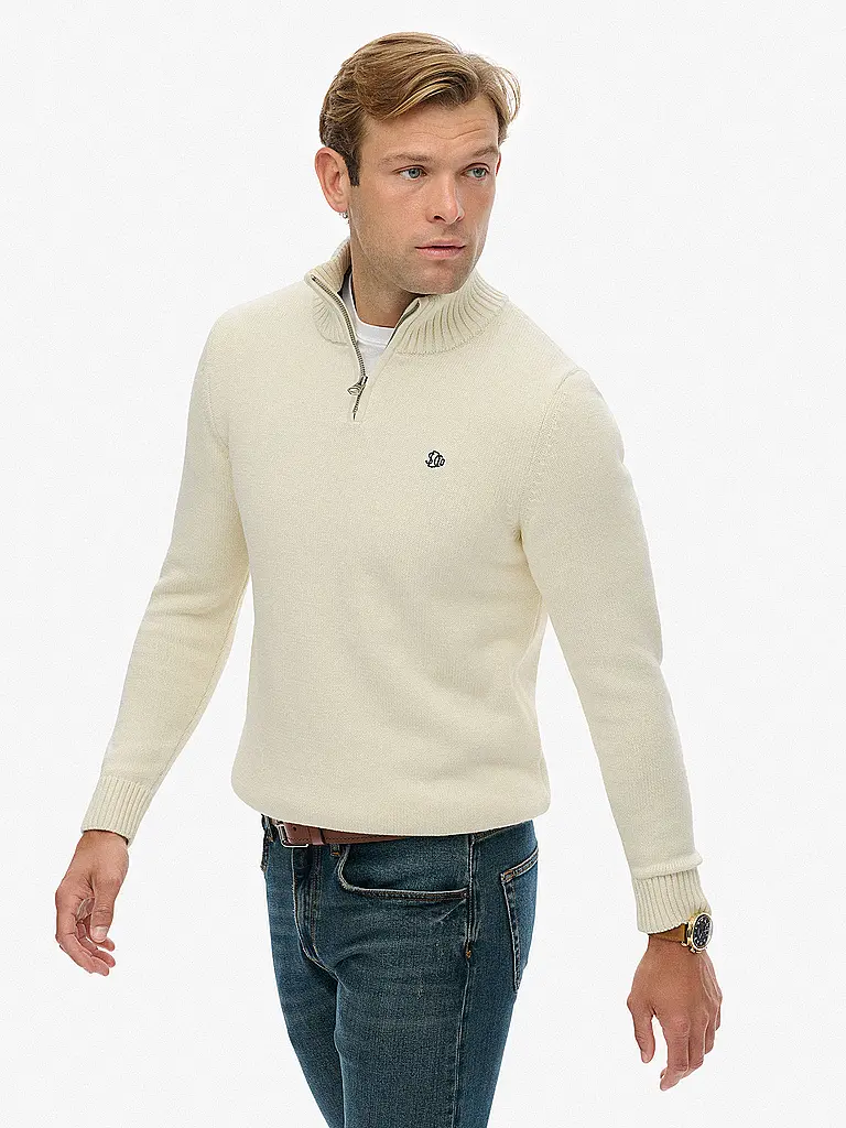 SUPERDRY | Troyer Sweater | Crème