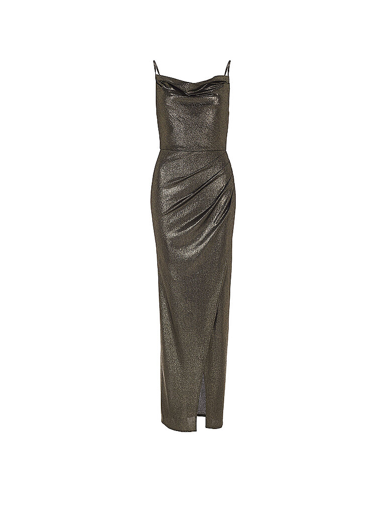 Swing 40 Dark Green Metallic Jersey Evening Dress 7