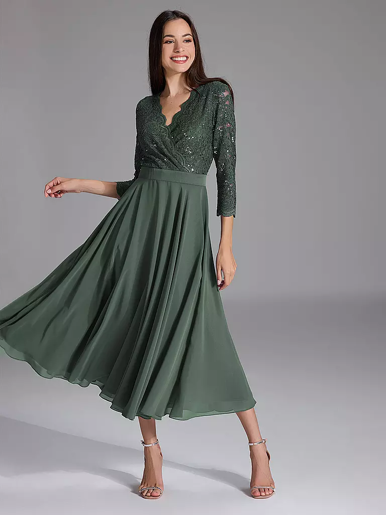 SWING | Robe de soirée
Marque : SWING
Couleur : vert
Catégories : Mode,Femme

Longueur des manches : Manches 3/4
Encolure : Col en V
Matière : Polyester / Polyamide,Chiffon,Dentelle
Motif : Uni
Coupe (vêtement d'extérieur) : Slim
Style & Occasion : Occasion
 | 
