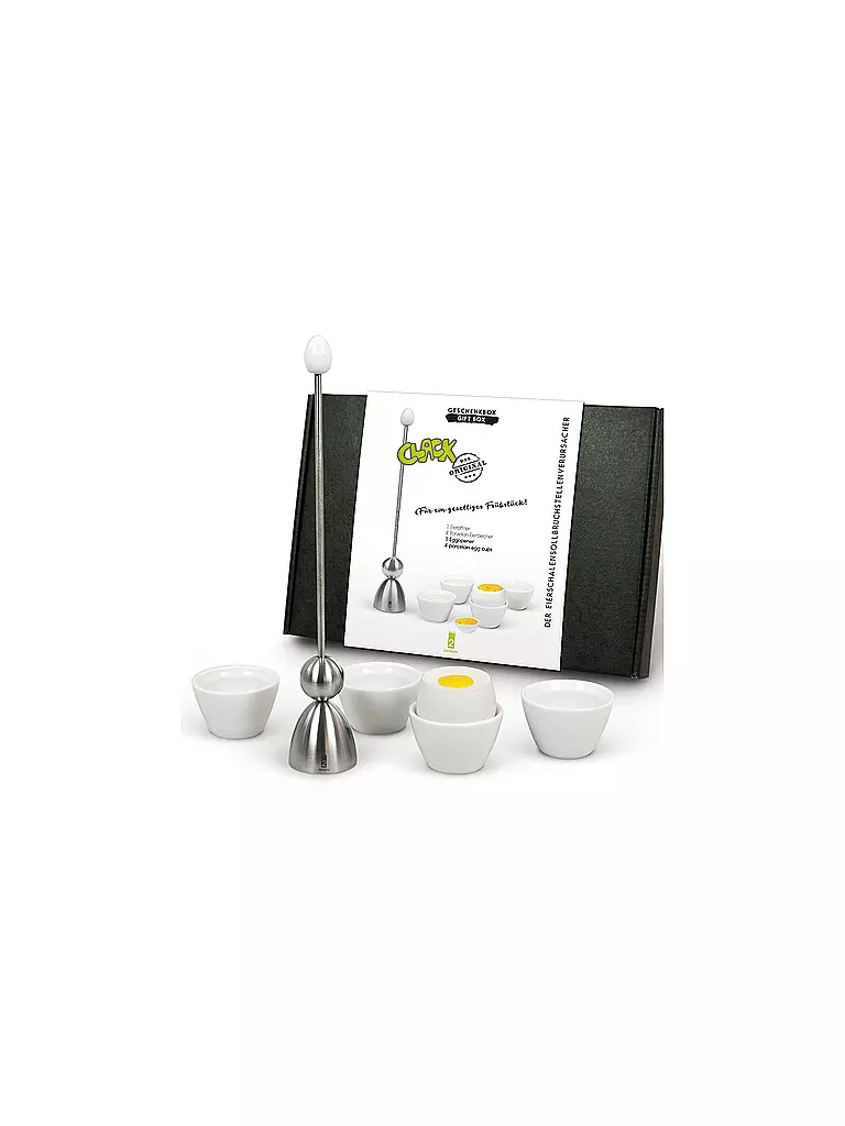 TAKE2 | Eier­schalen­soll­bruch­stellen­verursacher - Coffret cadeau Ei Clack | Blanc