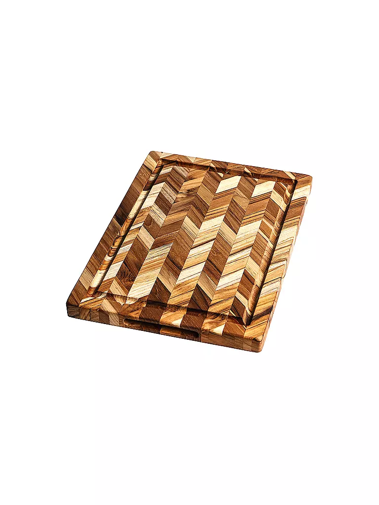 TEAKHAUS | Planche à découper Herringbone 36x25cm en teck | braun