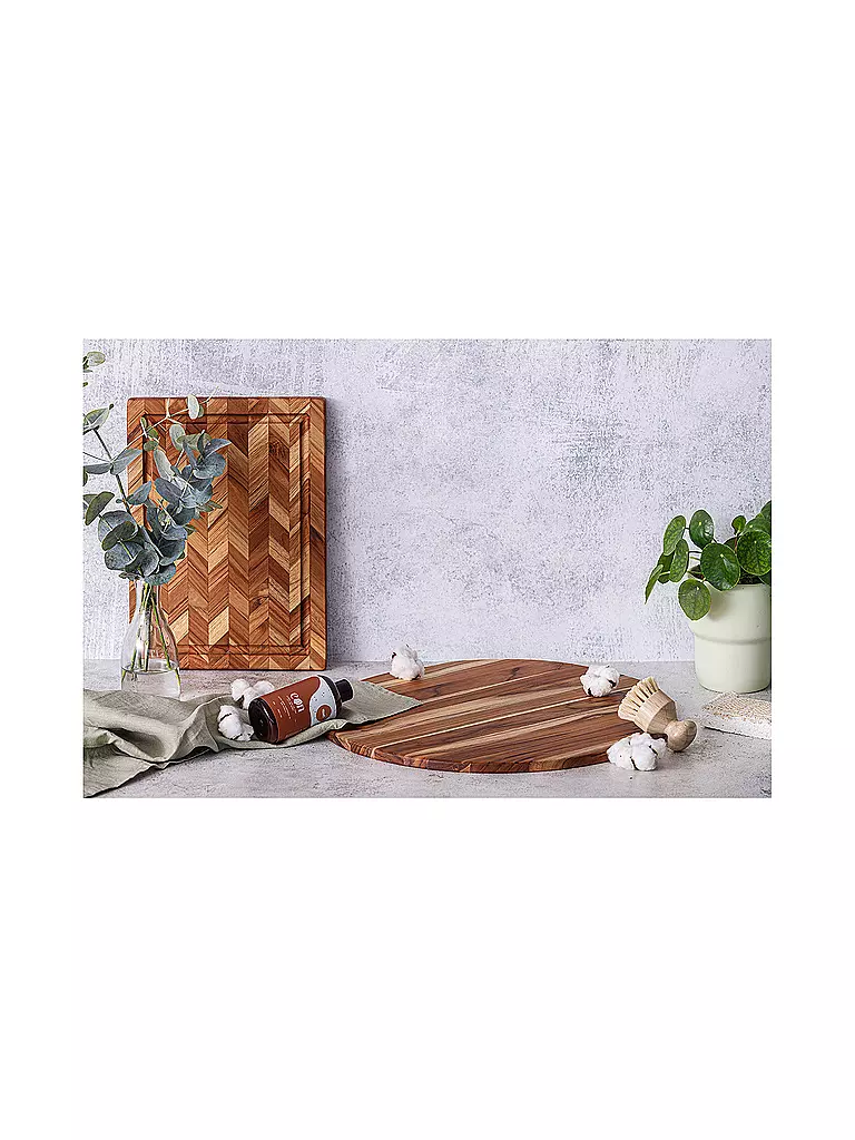 TEAKHAUS | Planche à découper Herringbone 36x25cm en teck | braun