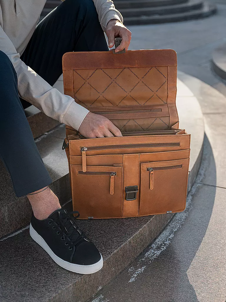 THE CHESTERFIELD BRAND | Sac en cuir - Porte-documents STUTTGART 14" | Camel