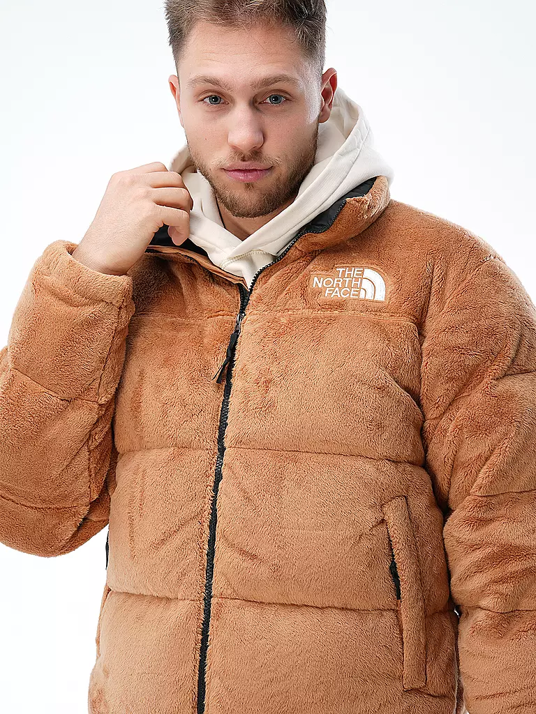 THE NORTH FACE | Daunensteppjacke in Felloptik NUPTSE | Marron clair