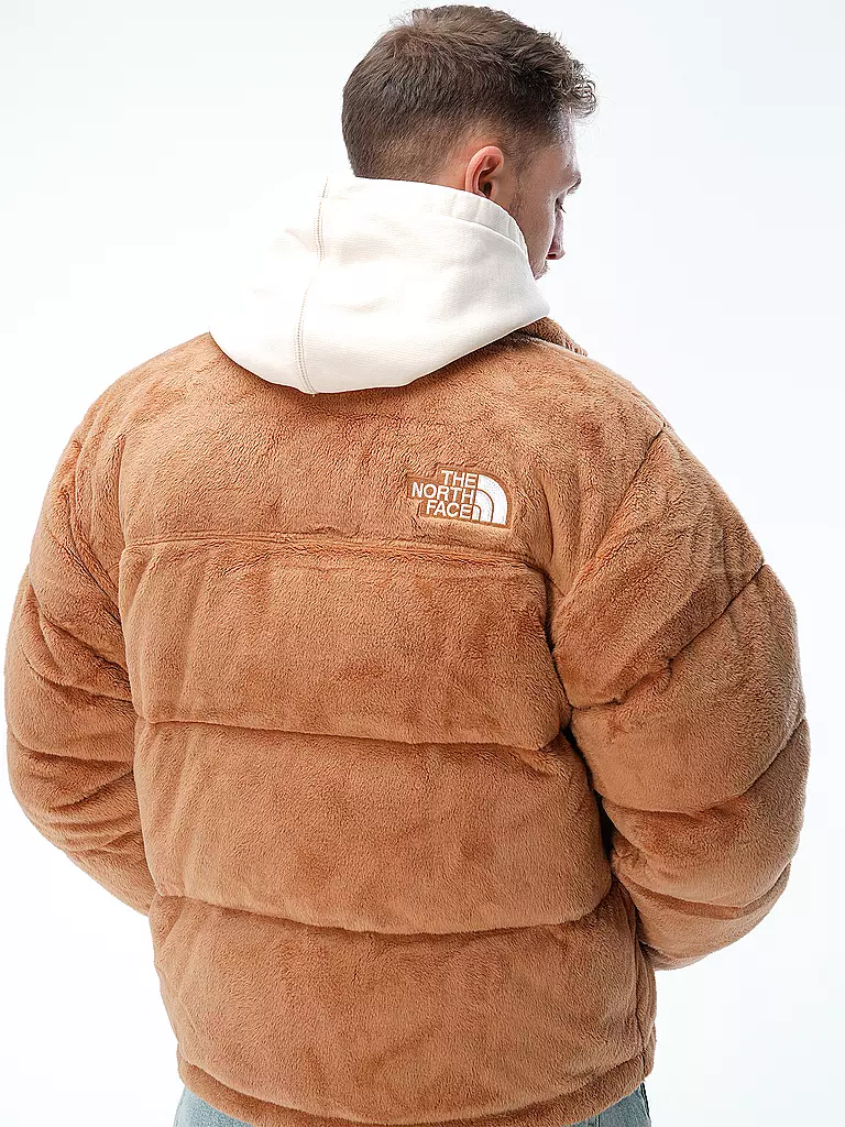 THE NORTH FACE | Daunensteppjacke in Felloptik NUPTSE | Marron clair
