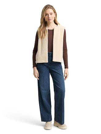 TOM TAILOR | Gilet aspect fourrure