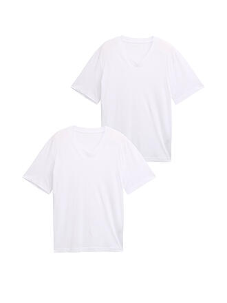 TOM TAILOR | T-Shirt lot de 2 blanc