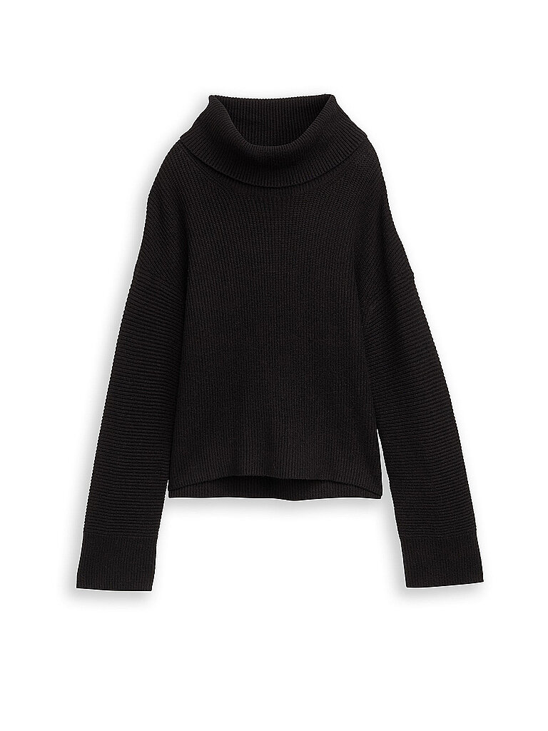Pull à col roulé coupe oversize noir L