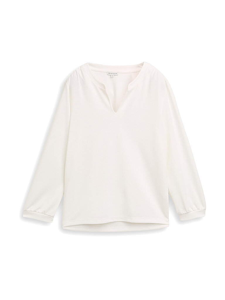 Tom Tailor Langarmshirt blanc XL