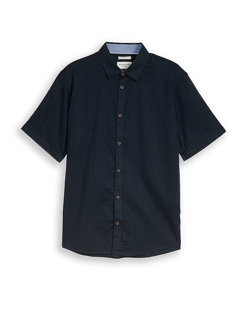 Chemise en lin bleu marine XXL