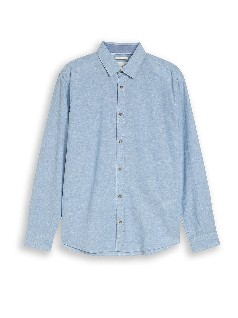 Tom Tailor Chemise en lin bleu S