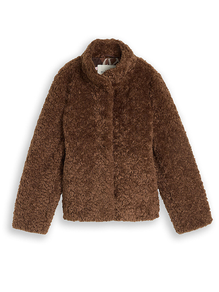 TOM TAILOR Veste imitation fourrure camel