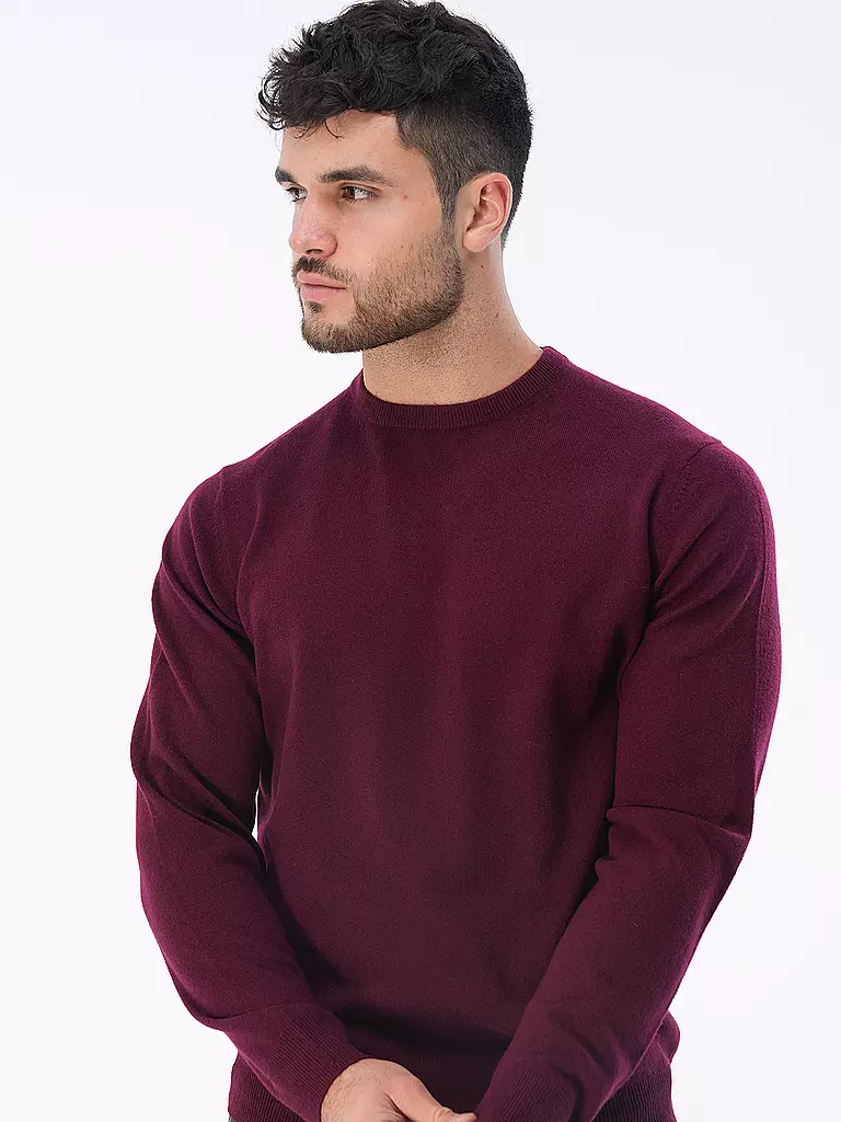 TOM RUSBORG | Kaschmir Pullover | Rouge foncé