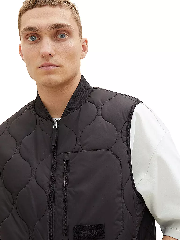TOM TAILOR DENIM | Steppgilet | Noir