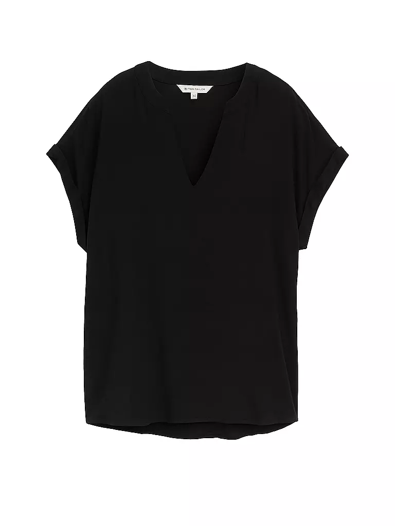TOM TAILOR | Blouse-chemise | schwarz