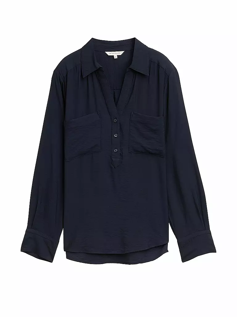 TOM TAILOR | Blouse-chemise | dunkelblau