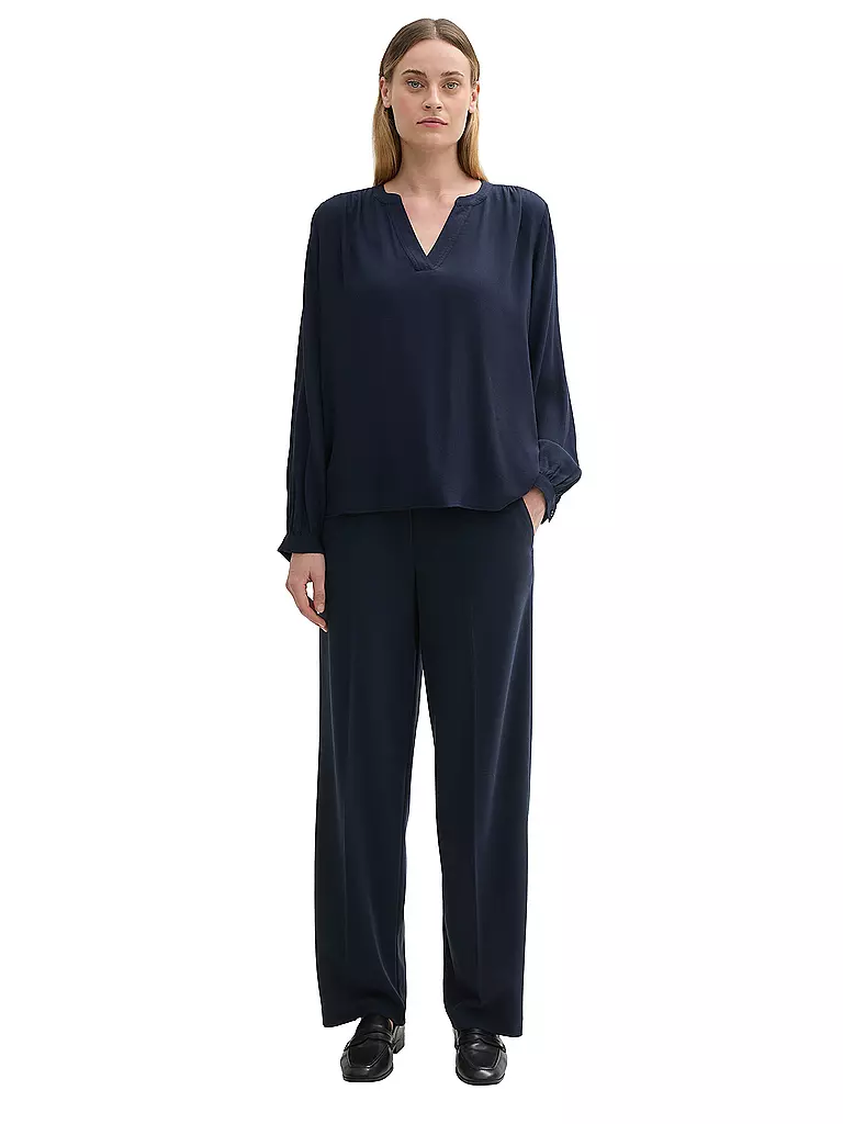 TOM TAILOR | Blouse-chemise | dunkelblau